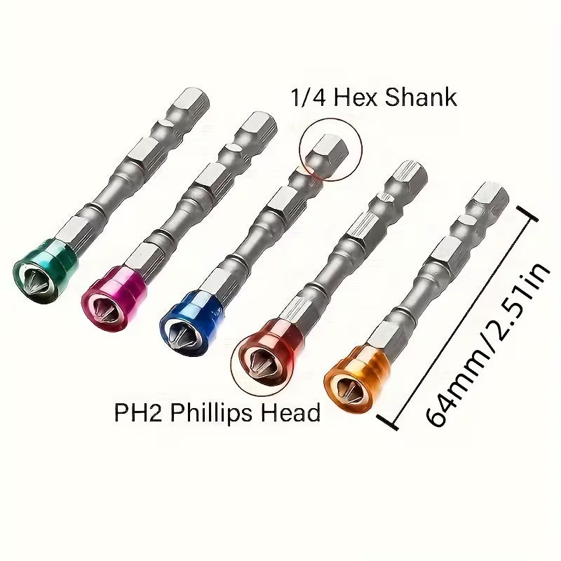 5pcs Magnetic Drill Bit Set